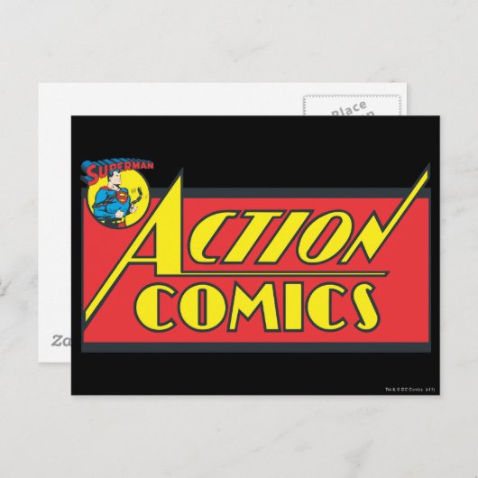 Action Comics - Superman Briefkaart (Voorkant / Achterkant)