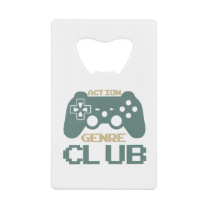 Action Genre Club-Gaming-Gamer-Game-Funny Creditkaart Flessenopener