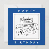 Action Gnome in de Garden Center Cartoon Kaart (Voorkant)