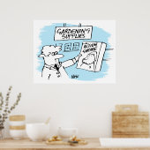 Action Gnome in Garden Center Poster (Keuken)
