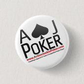 Action Junkie Poker Pins Ronde Button 3,2 Cm (Voorkant)