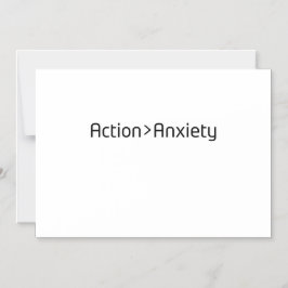 Action Over Anxiety Minimalist Magnetic Card Magnetische Uitnodiging