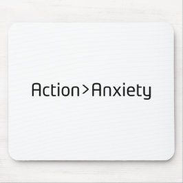 Action Over Anxiety Minimalist Mouse Pad Muismat