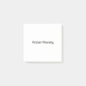 Action Over Anxiety Minimalist Post-It Notes (Voorkant)