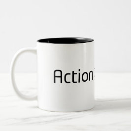 Action Over Anxiety Minimalist Two-Tone Coffee Mug Tweekleurige Koffiemok