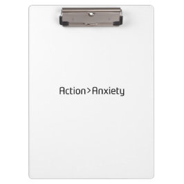 Action Over Anxiety Minimalistische Professionele  Klembord