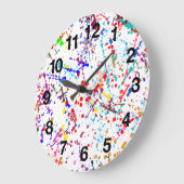 Action Painting Splatter Art Grote Klok (Hoek)