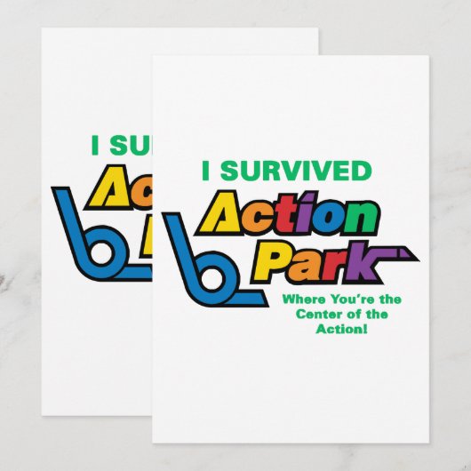Action Park Survivor Kaart (Voorkant / Achterkant)