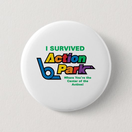 Action Park Survivor Ronde Button 5,7 Cm (Voorkant)