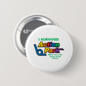 Action Park Survivor Ronde Button 5,7 Cm (Voorkant /achterkant)