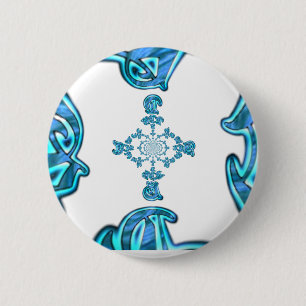 Action Retro Vintage Hakuna Matata Blauw Cadeau.pn Ronde Button 5,7 Cm