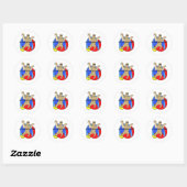Action Sleuf gekleurd Ronde Sticker (Vel)