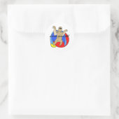 Action Sleuf gekleurd Ronde Sticker (Tas)