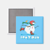 Action Snowman Magneet (Voorkant / Achterkant)