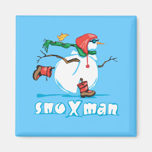 Action Snowman Magneet