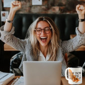 Action Taker Motivational Mug - "I Do It Now" Bold Tweekleurige Koffiemok