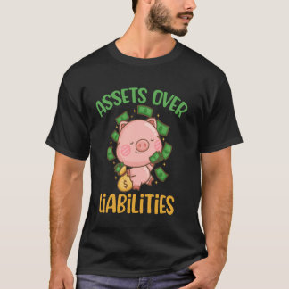 Activa boven passiva Grappige accountant CPA boekh T-shirt