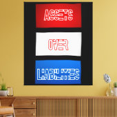 Activa boven passiva Vlag muur kunst Canvas Afdruk (Insitu (Woonkamer))