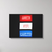 Activa boven passiva Vlag muur kunst Canvas Afdruk (Voorkant)