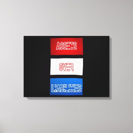 Activa boven passiva Vlag muur kunst Canvas Afdruk (Voorkant)