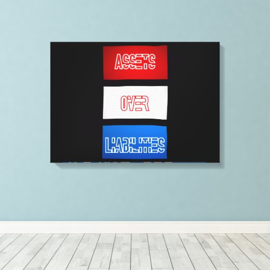 Activa boven passiva Vlag muur kunst Canvas Afdruk (Insitu (Houten vloer))