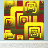 Activate My Heart Pattern Golden Canvas Afdruk (Insitu (Houten vloer))