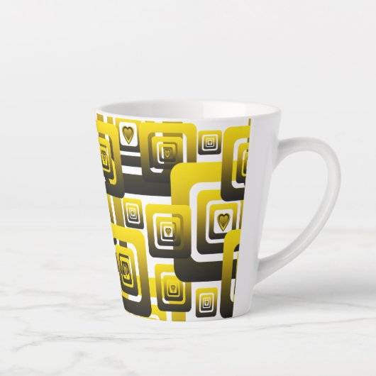 Activate My Heart Pattern Latte Mok (Rechts)