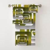 Activate My Heart Pattern Silver Bad Handdoek (Insitu)