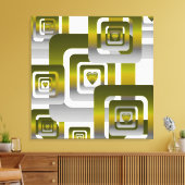 Activate My Heart Pattern Silver Canvas Afdruk (Insitu (Woonkamer))