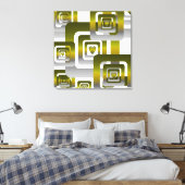 Activate My Heart Pattern Silver Canvas Afdruk (Insitu (Slaapkamer))