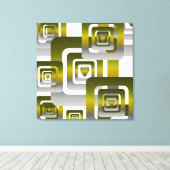 Activate My Heart Pattern Silver Canvas Afdruk (Insitu (Houten vloer))