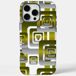 Activate My Heart Pattern Silver iPhone 16 Pro Max Hoesje