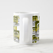 Activate My Heart Pattern Silver Grote Koffiekop (Achterkant)