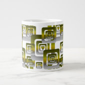 Activate My Heart Pattern Silver Grote Koffiekop (Voorkant)