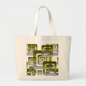 Activate My Heart Pattern Silver Grote Tote Bag (Voorkant)