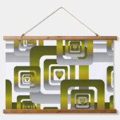 Activate My Heart Pattern Silver Hangend Wandkleed (Voorkant)