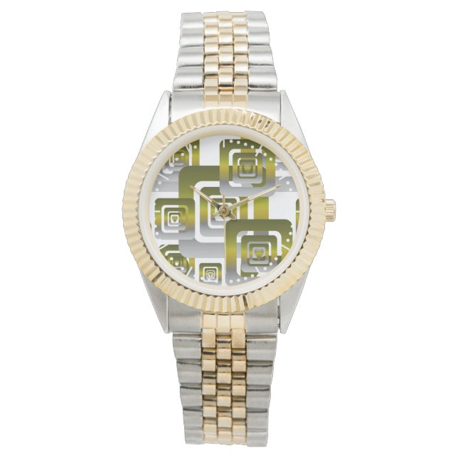 Activate My Heart Pattern Silver Horloge (Voorkant)