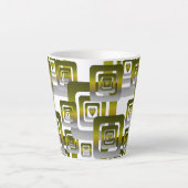 Activate My Heart Pattern Silver Latte Mok (Voorkant)