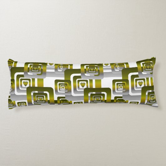 Activate My Heart Pattern Silver Lichaamskussen (Achterkant)