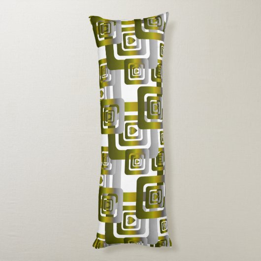 Activate My Heart Pattern Silver Lichaamskussen (Achterkant (Verticaal))