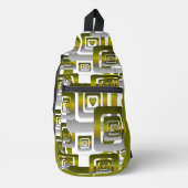 Activate My Heart Pattern Silver Sling Bag (Voorkant)