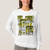 Activate My Heart Pattern Silver T-shirt (Voorkant)