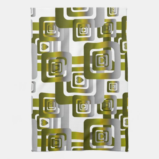 Activate My Heart Pattern Silver Theedoek (Verticaal)