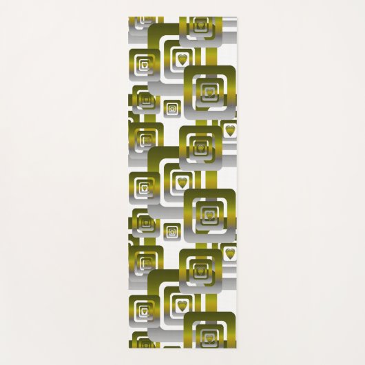 Activate My Heart Pattern Silver Yogamat (Voorkant)