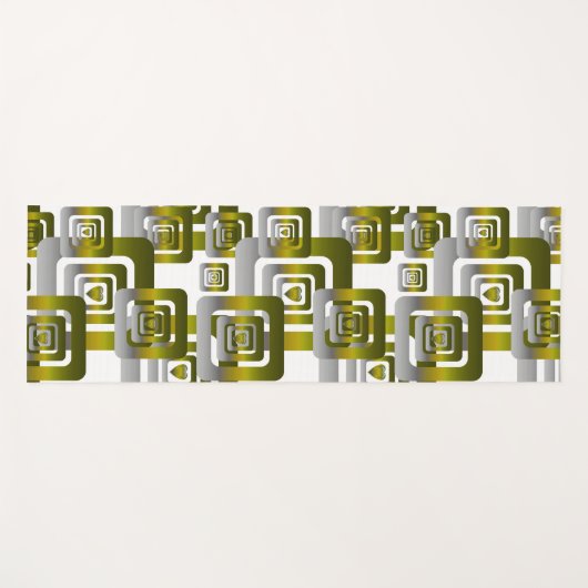 Activate My Heart Pattern Silver Yogamat (Voorkant (horizontaal))