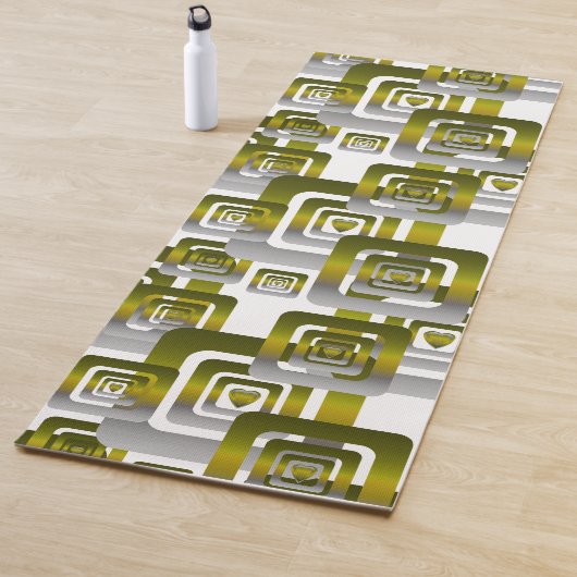 Activate My Heart Pattern Silver Yogamat (In situ)