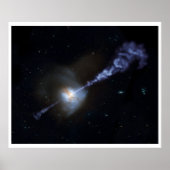 Active Black Hole Squashes Star-formatie Poster (Voorkant)