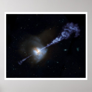 Active Black Hole Squashes Star-formatie Poster