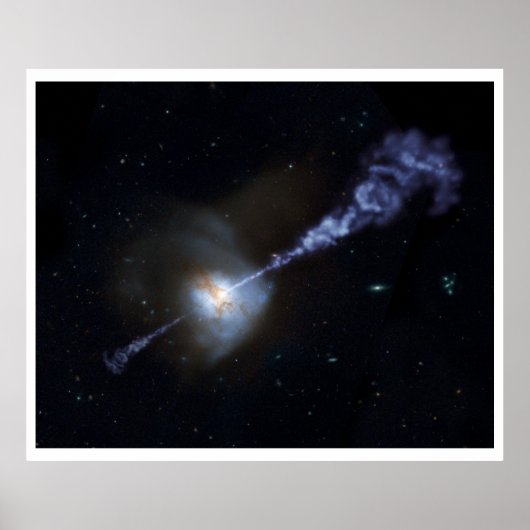 Active Black Hole Squashes Star-formatie Poster (Voorkant)