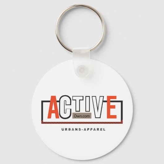 Active Mode On – Stay Fit Stay Moving Design Sleutelhanger (Voorkant)